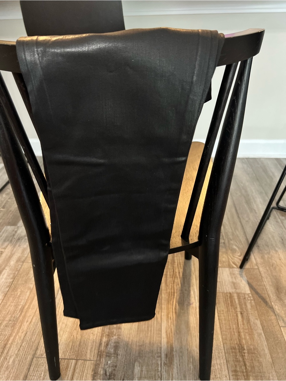 Good American Black Faux Leather Jeggings